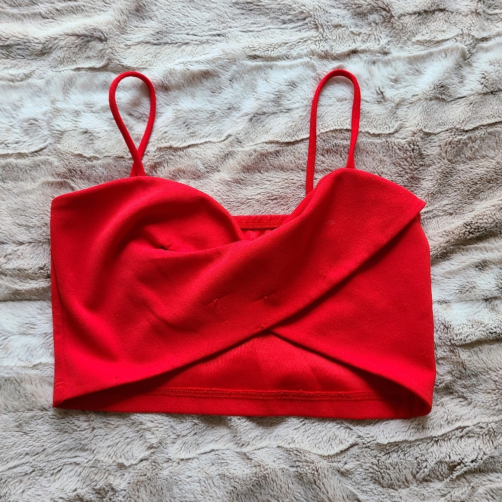 Red crop top